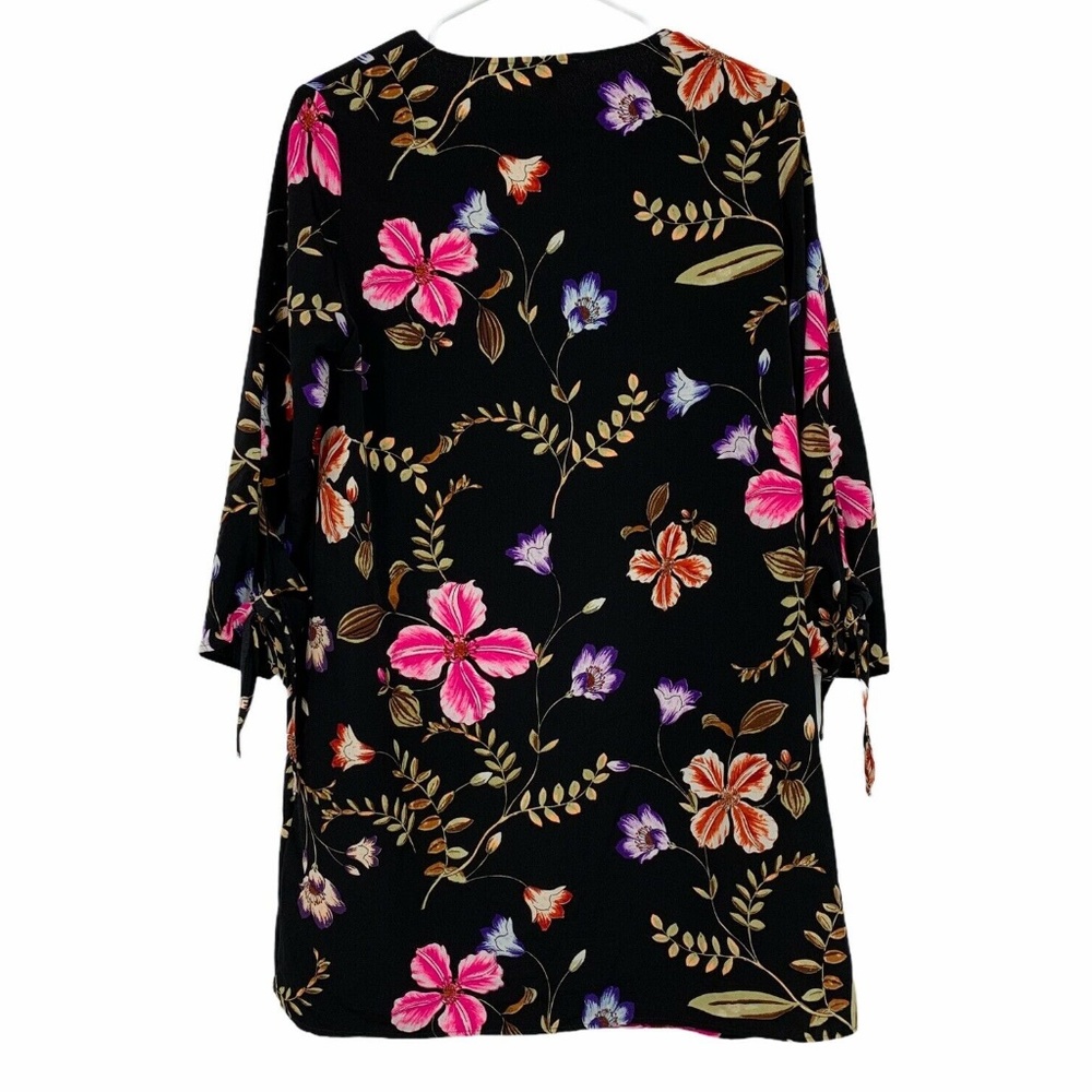 Express Dress Floral Tie Sleeve Shift - Picture 6 of 8